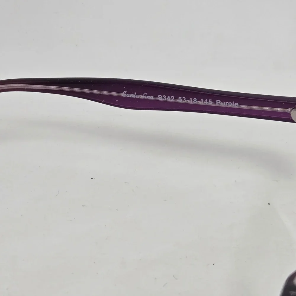Santa Ana S342 Purple Rectangular Eyeglass Frames 53-18-145 Eyewear